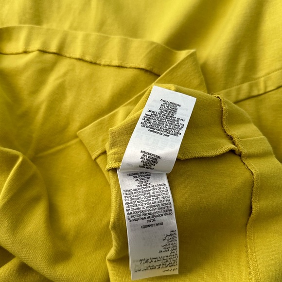 TED BAKER:Harmia pocket mustard yellow jersey dress size 1 - Picture 11 of 12